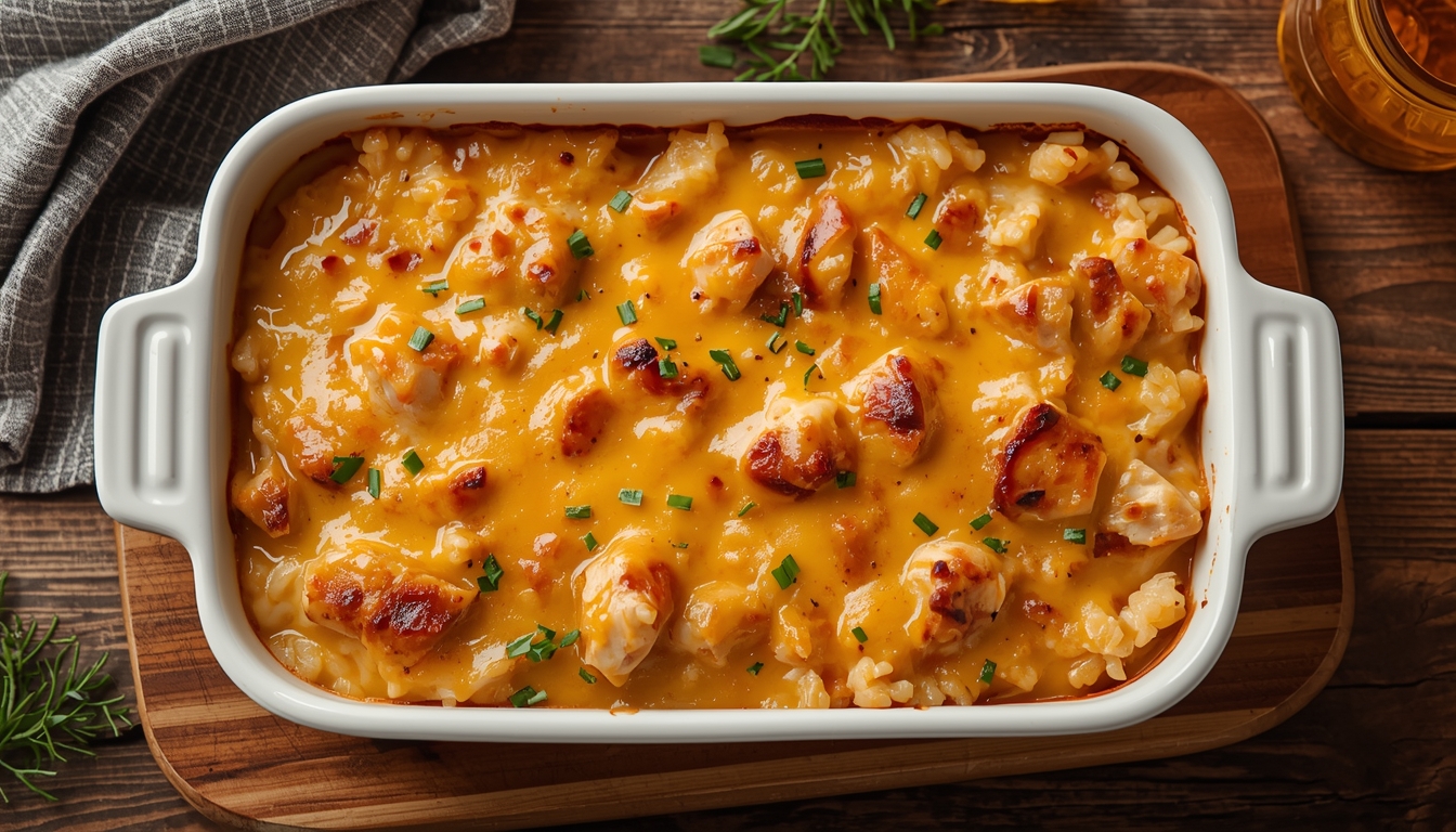 Cheesy Chicken and Rice Recipe