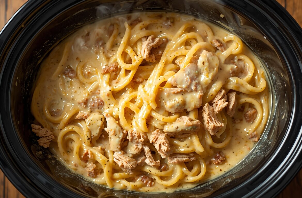 Crockpot Chicken Spaghetti Recipe