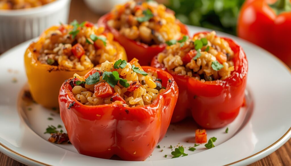 Peppers and Rice Stuffed Recipe