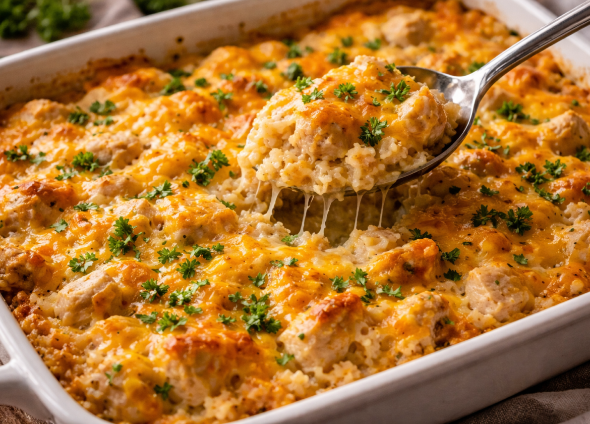 Cheesy Chicken and Rice Recipe