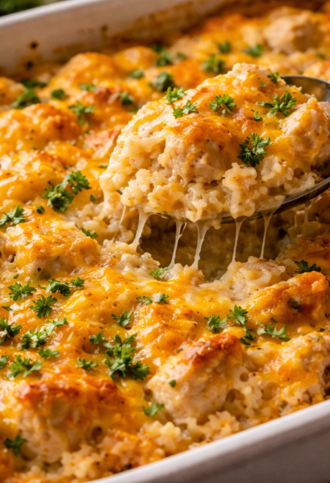 Cheesy Chicken and Rice Recipe