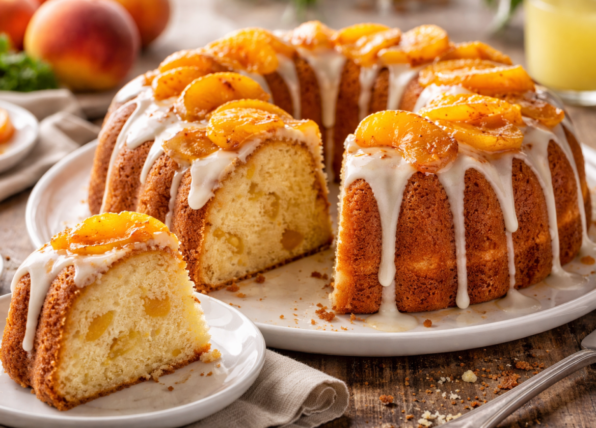 Peach Cobbler Pound Cake Recipe
