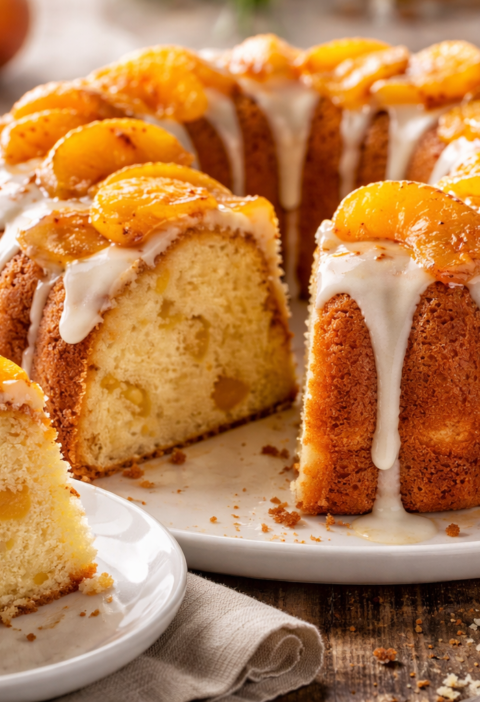 Peach Cobbler Pound Cake Recipe