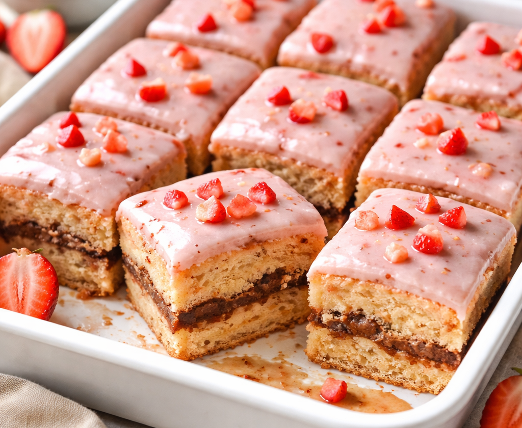 Strawberry Honey Bun Cake Recipe