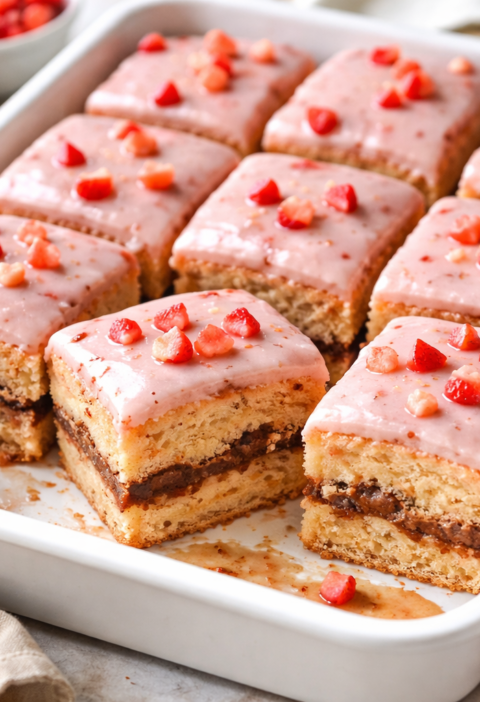 Strawberry Honey Bun Cake Recipe