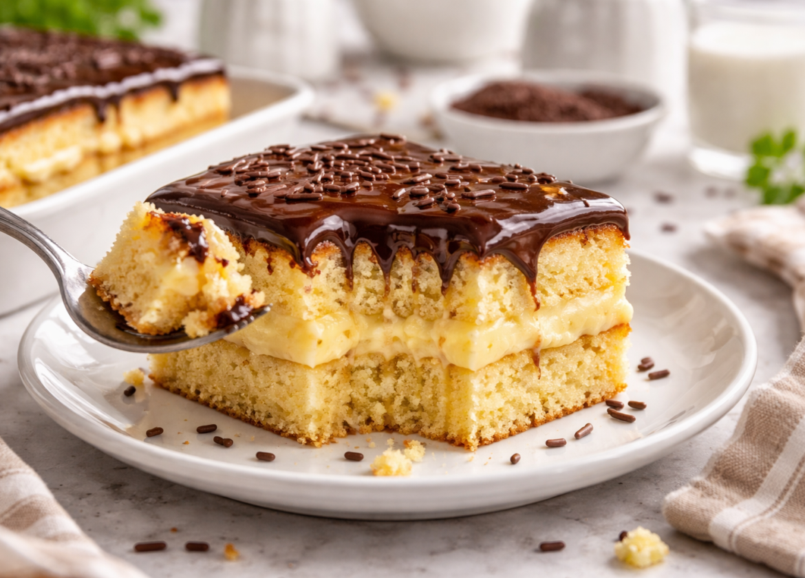 Boston Cream Poke Cake Recipe
